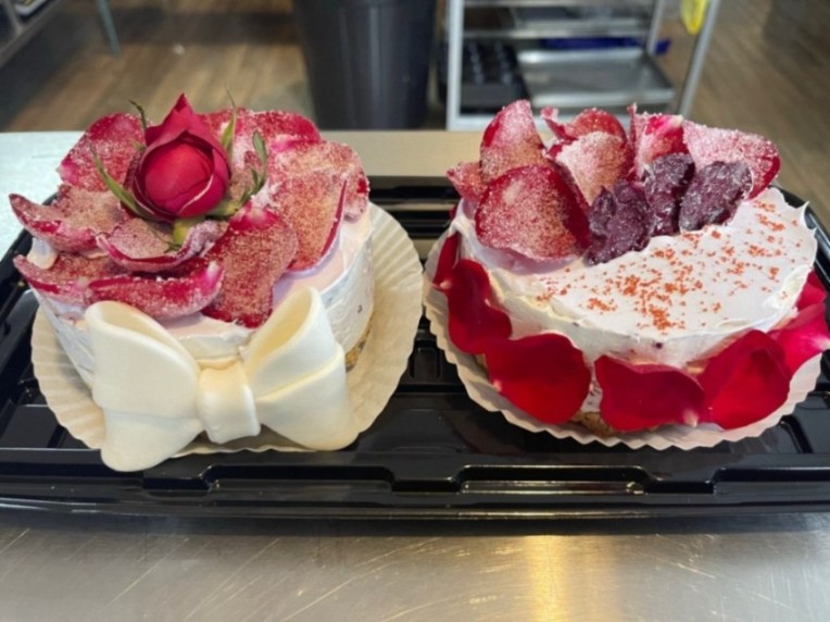 Mousse de pétalos de rosas