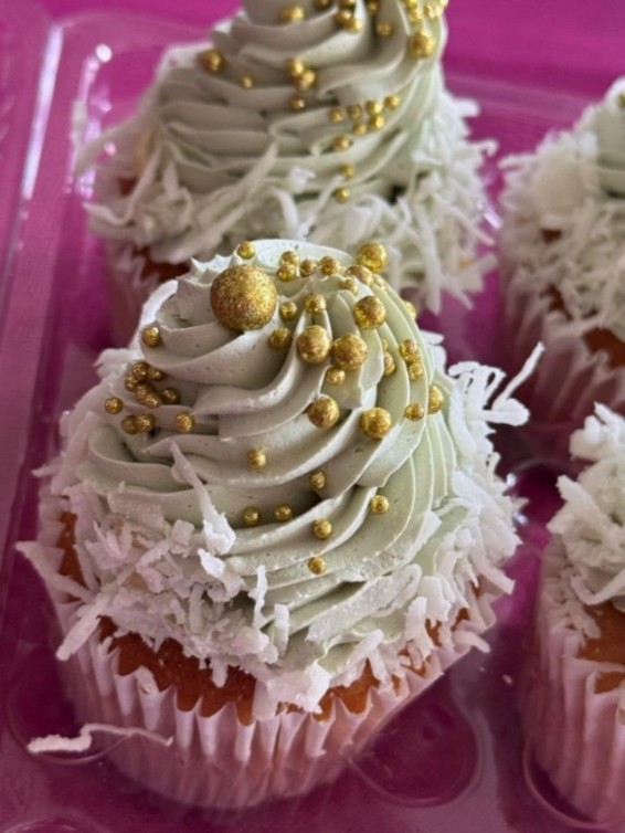 Cup cake de mousse pistache y coco