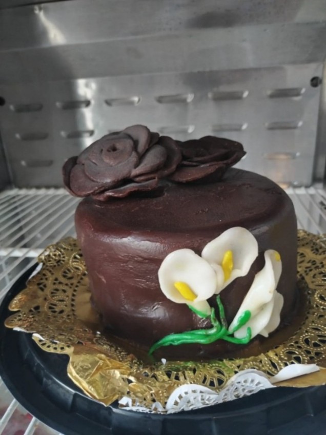 Chocolate con flores de chocoplastilina