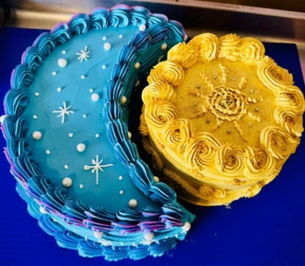 Pastel sol y luna
