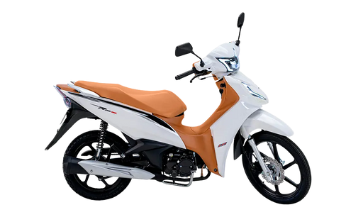 Moto Shineray RIO 125 EFI na cor Branca com Marrom