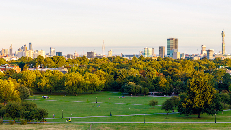 After a tour of Regent's Park and the quirky area of Camden, head up to Primrose Hill to get a spectacular view over the city.