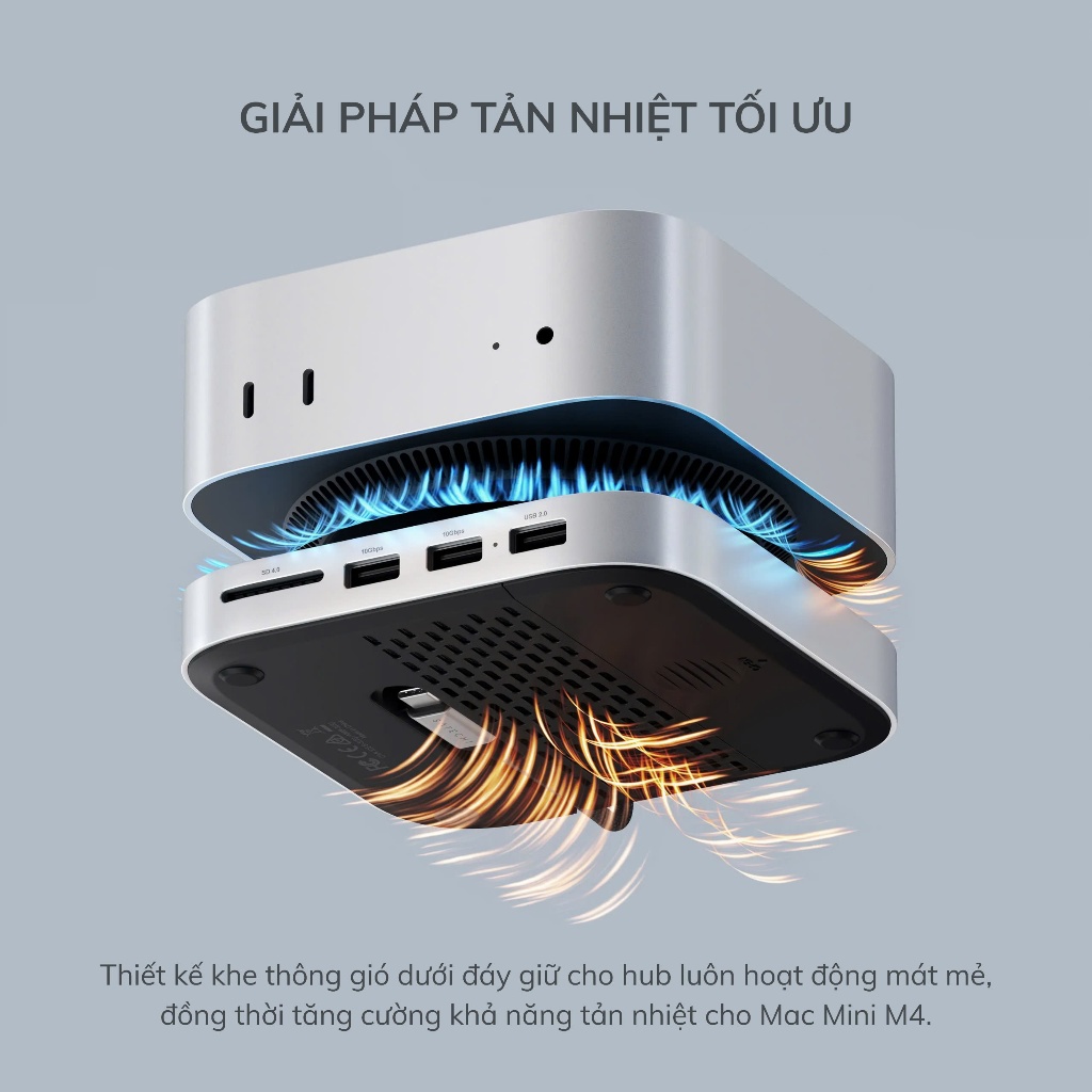 Hub mở rộng Satechi cho Mac Mini M4 Có Khe SSD NVMe 2xUSB A 10Gbps Đầu đọc thẻ SD - Hàng 17 Hub mở rộng Satechi cho Mac Mini M4 Có Khe SSD NVMe 2xUSB A 10Gbps Đầu đọc thẻ SD - Hàng 16