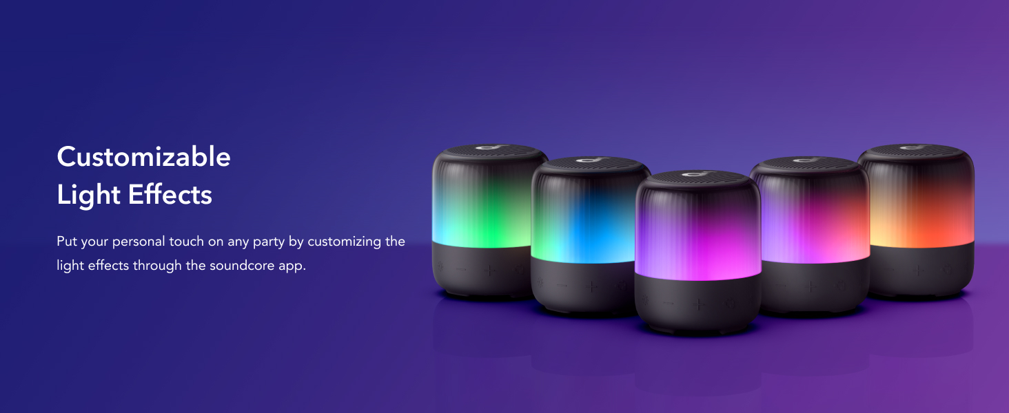 Loa di động bluetooth mini Soundcore Glow A3136 8WC, âm thanh 360°, pin 12 giờ, EQ và ánh sáng có thể tùy chỉnh, IP67 10 Loa di động bluetooth mini Soundcore Glow A3136 8WC, âm thanh 360°, pin 12 giờ, EQ và ánh sáng có thể tùy chỉnh, IP67 9