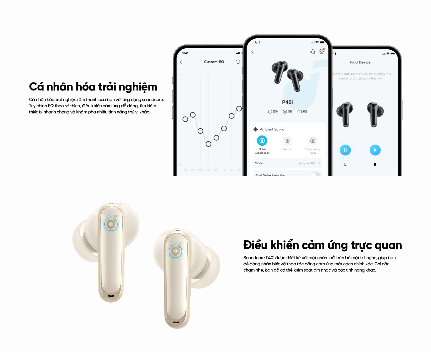 Tai nghe Bluetooth không dây Anker Soundcore P40i A3955 chống ồn ANC cuộc gọi rõ ràng và 6 micrô điều khiển App IPX5 13 Tai nghe Bluetooth không dây Anker Soundcore P40i A3955 chống ồn ANC cuộc gọi rõ ràng và 6 micrô điều khiển App IPX5 12