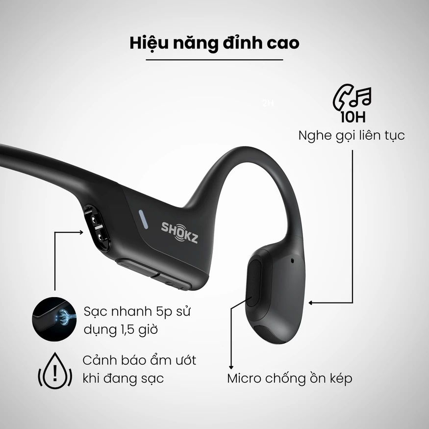 Tai nghe thể thao dẫn truyền âm thanh Shokz OpenRun Pro S810, kết nối Bluetooth 5.1, chống nước IP55, pin 10h, sạc 1.5h 11 Tai nghe thể thao dẫn truyền âm thanh Shokz OpenRun Pro S810, kết nối Bluetooth 5.1, chống nước IP55, pin 10h, sạc 1.5h 10