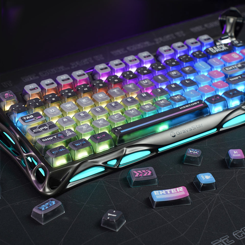 Keycap bàn phím cơ gaming Gravastar K1 Pro Cyberpunk chất liệu PPT và PC hắt led RGB đẹp mắt chuẩn ASA 15 Keycap bàn phím cơ gaming Gravastar K1 Pro Cyberpunk chất liệu PPT và PC hắt led RGB đẹp mắt chuẩn ASA 14