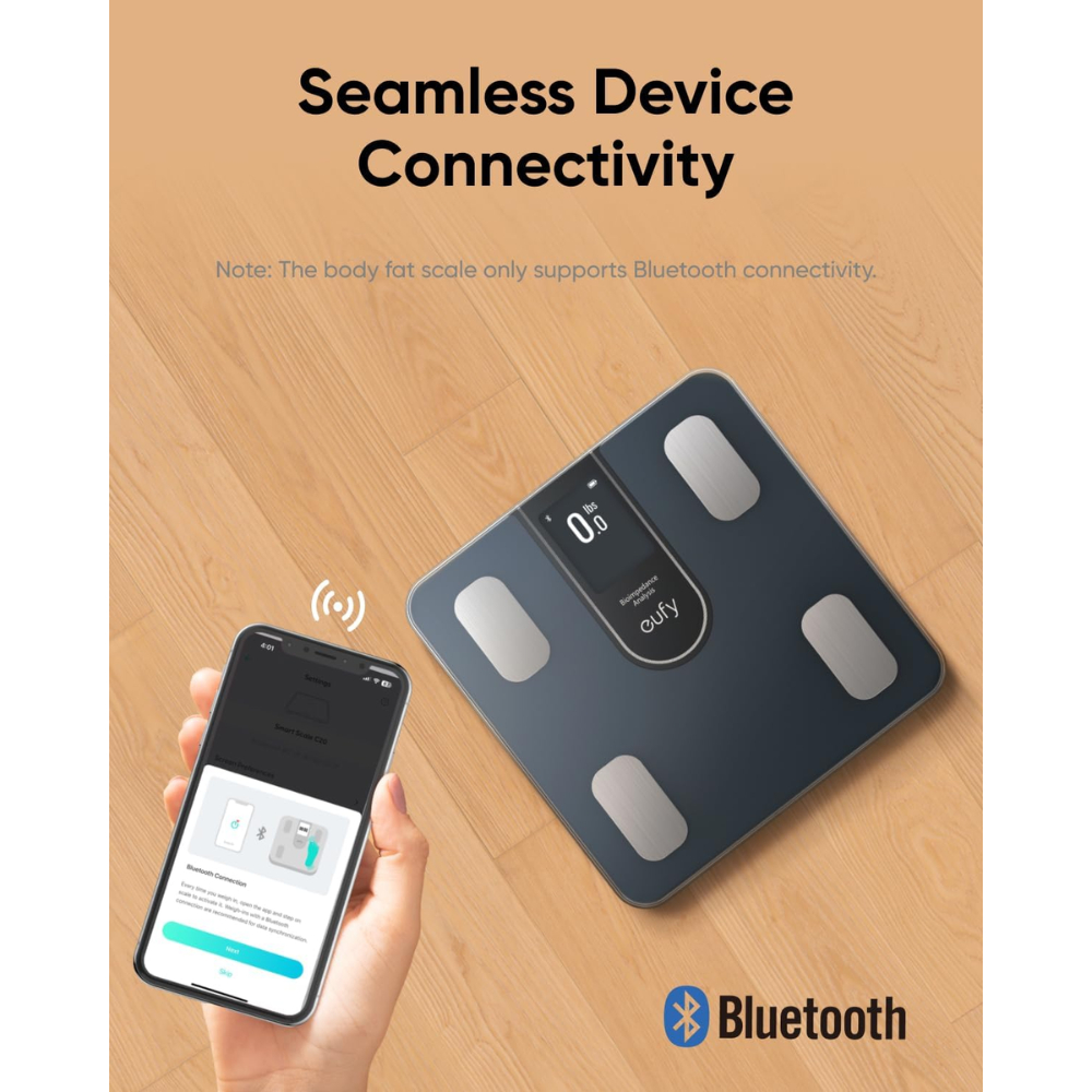 Cân điện tử thông minh EUFY C20 T9130 phân tích 16 chỉ số cơ thể nhỏ gọn kết nối App - Hàng 11