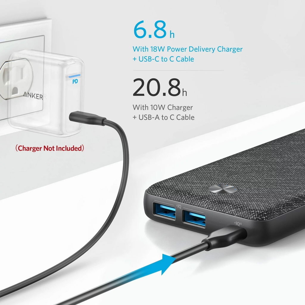 Pin sạc dự phòng Anker A1365 PowerCore III SENSE 20K 20000mAh công suất 20W PD/IQ Type C in/output 2 chiều 15 Pin sạc dự phòng Anker A1365 PowerCore III SENSE 20K 20000mAh công suất 20W PD/IQ Type C in/output 2 chiều 14