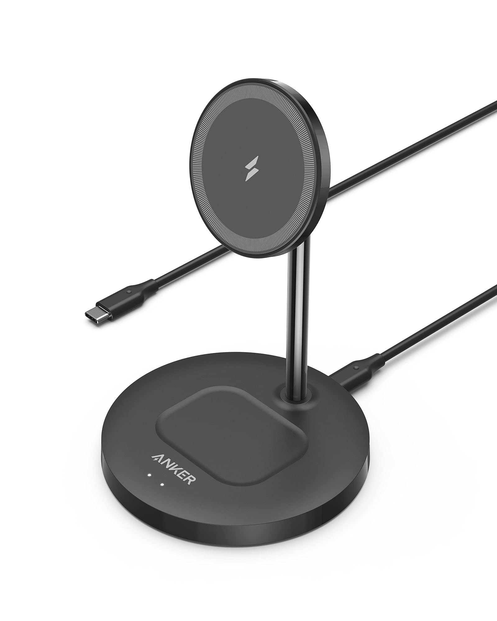 Đế sạc không dây Anker PowerWave Magnetic 2-in-1 Stand Lite kèm cáp Type C A2543, công suất tối đa 10W, dành cho IP 9