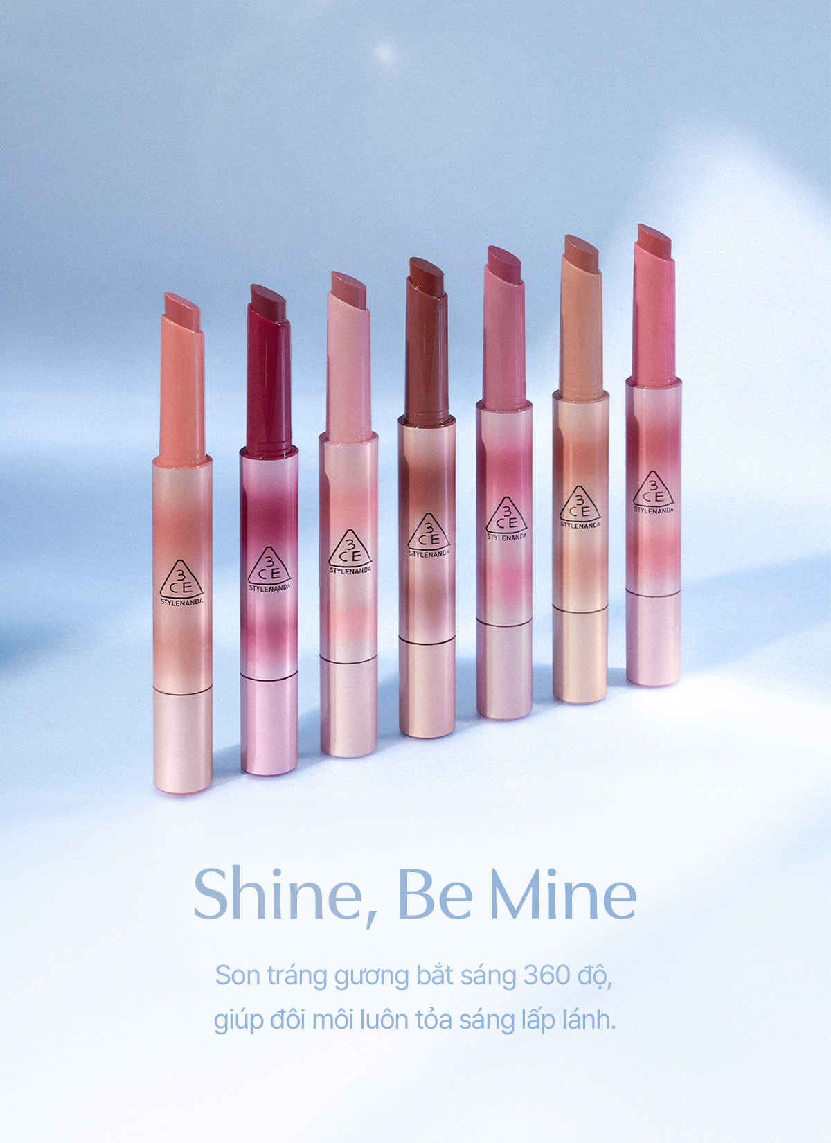 Vì sao bạn nên chọn son bóng 3CE Shine Reflector 1.7g?