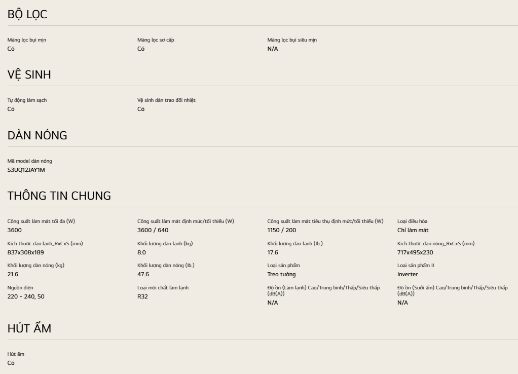 Máy lạnh LG DUALCOOL™Inverter 1 chiều 12.000 BTU (1.5HP) IEC12M1 21