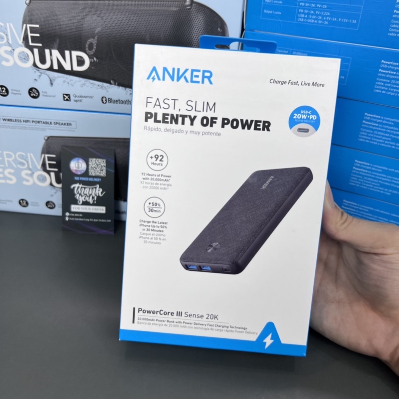 Pin sạc dự phòng Anker A1365 PowerCore III SENSE 20K 20000mAh công suất 20W PD/IQ Type C in/output 2 chiều 17 Pin sạc dự phòng Anker A1365 PowerCore III SENSE 20K 20000mAh công suất 20W PD/IQ Type C in/output 2 chiều 16