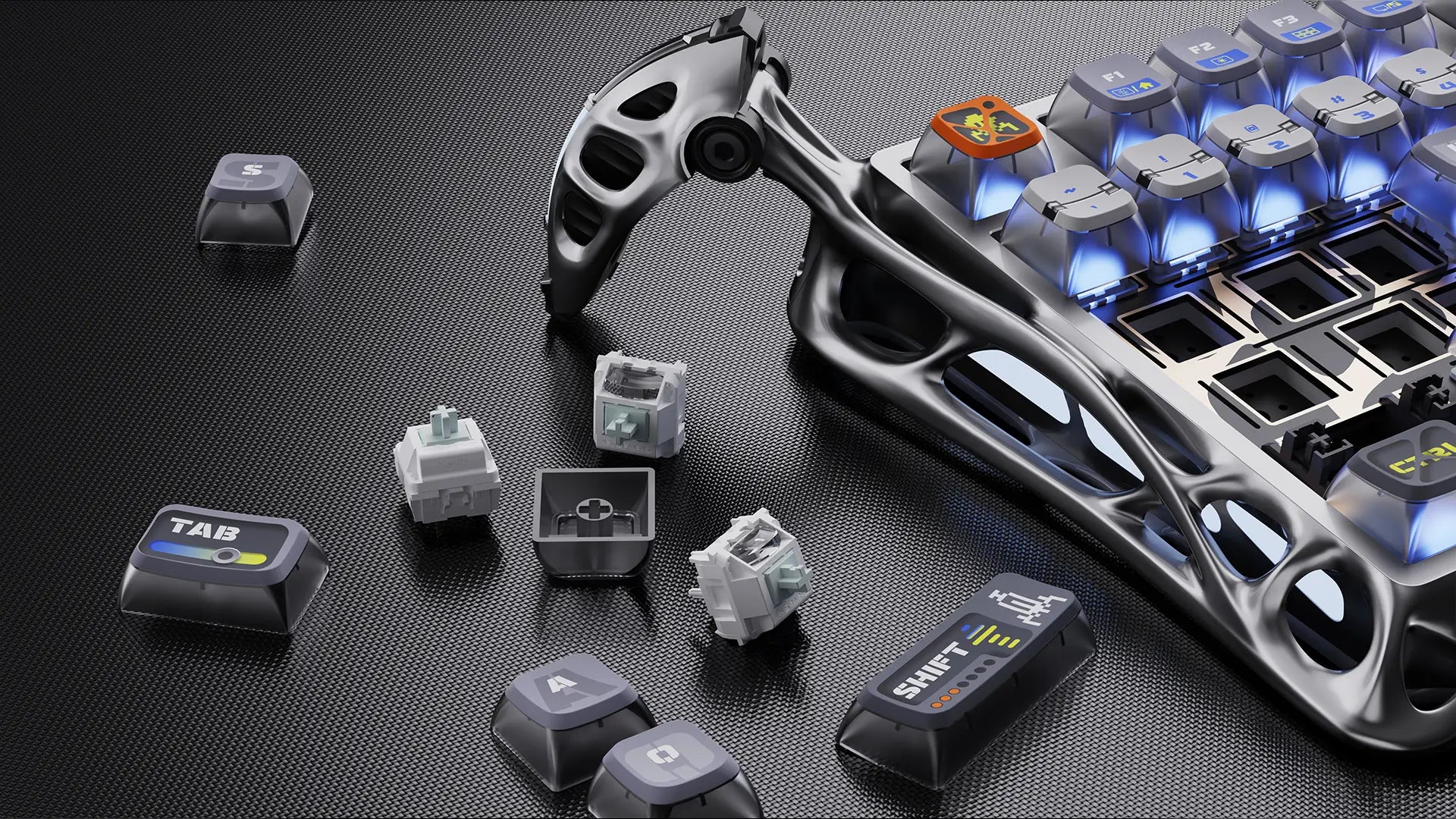 Bàn phím cơ Gaming Gravastar Mercury K1 Pro Phantom Special Edition 14 Bàn phím cơ Gaming Gravastar Mercury K1 Pro Phantom Special Edition 13