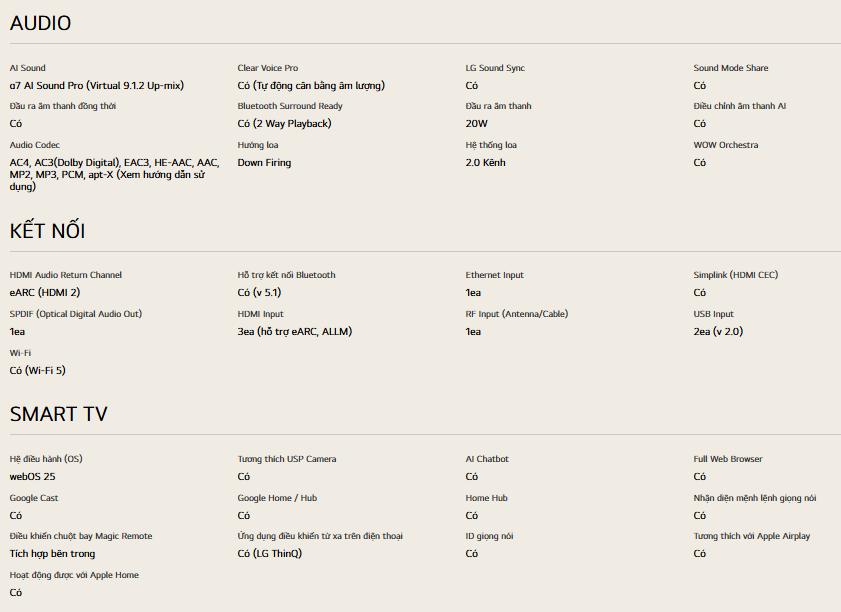 Smart QNED Tivi LG 55 inch 4K 55QNED80ASA - Model 2025 17