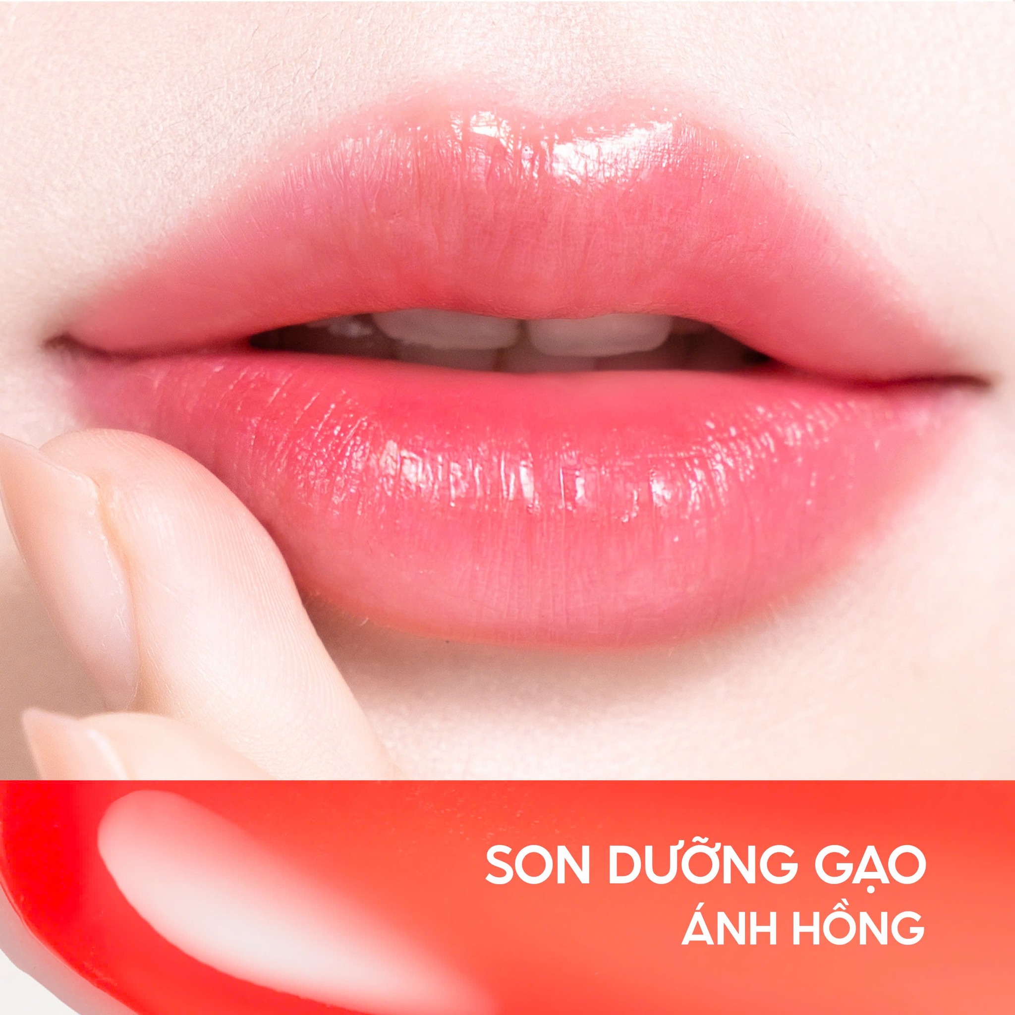 Son dưỡng môi có màu gạo hương dâu mềm môi Cỏ Mềm 3,6g