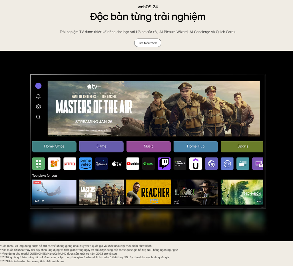 Smart UHD Tivi LG 75 Inch 75UT8050PSB - Model 2024 6 Smart UHD Tivi LG 75 Inch 75UT8050PSB - Model 2024 14