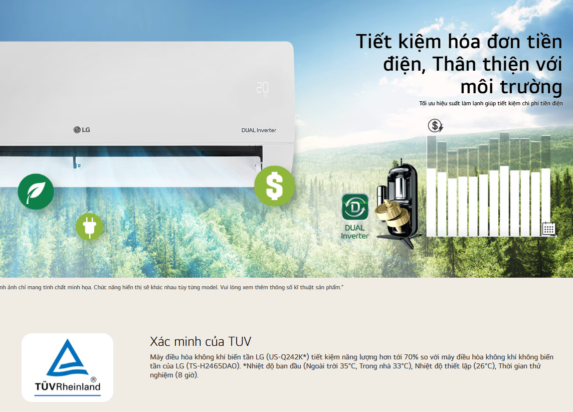 Máy lạnh LG DUALCOOL™Inverter 1 chiều 12.000 BTU (1.5HP) IEC12M1 16