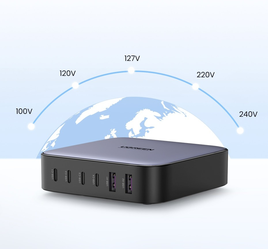 Bộ sạc nhanh UGREEN 200W CD271 Nexode GaN II 6 cổng sạc nhanh kèm USB C to C 100W - Bảo hành 18 tháng 20 Bộ sạc nhanh UGREEN 200W CD271 Nexode GaN II 6 cổng sạc nhanh kèm USB C to C 100W - Bảo hành 18 tháng 19
