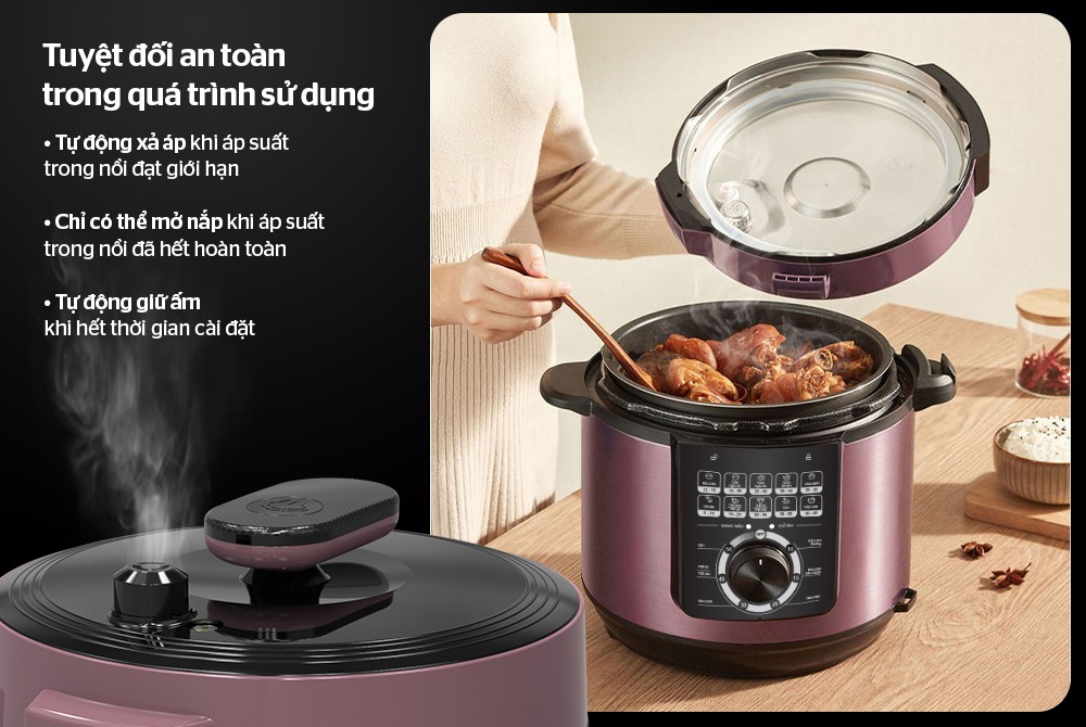Nồi áp suất điện đa năng Sunhouse SHD1657 | Dung tích 6L | Công suất 1000W 4 images upload woo%2F3adf1953104ef63f8a8e777f3abd43ae