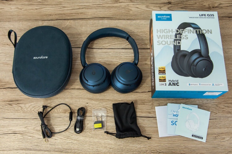 Tai nghe bluetooth không dây Anker Soundcore Life Q35 (Life Tune Pro) A3027 Over Ear Headset Stereo chụp tai có ANC 40h 13 Tai nghe bluetooth không dây Anker Soundcore Life Q35 (Life Tune Pro) A3027 Over Ear Headset Stereo chụp tai có ANC 40h 12