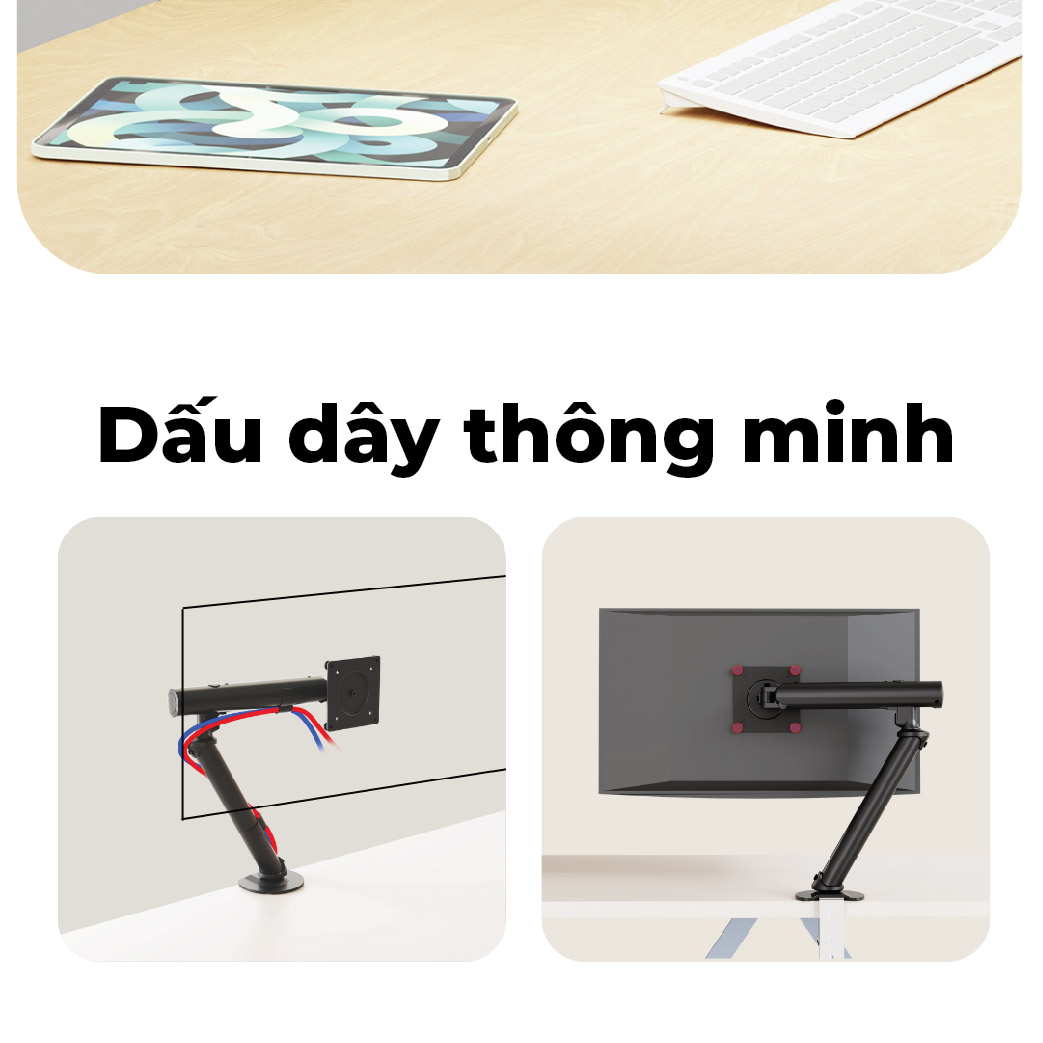 Giá treo màn hình hợp kim chắc chắn tải trọng 15kg 34inch 38inch 40inch Vesa 75x75 100x100 17 Giá treo màn hình hợp kim chắc chắn tải trọng 15kg 34inch 38inch 40inch Vesa 75x75 100x100 16