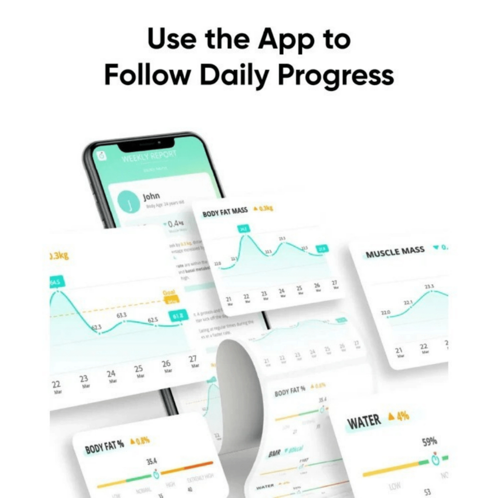 Cân điện tử thông minh EUFY A1 T9120 đo 12 chỉ số cơ bản kết nối Bluetooth hỗ trợ đa người dùng hàng 8