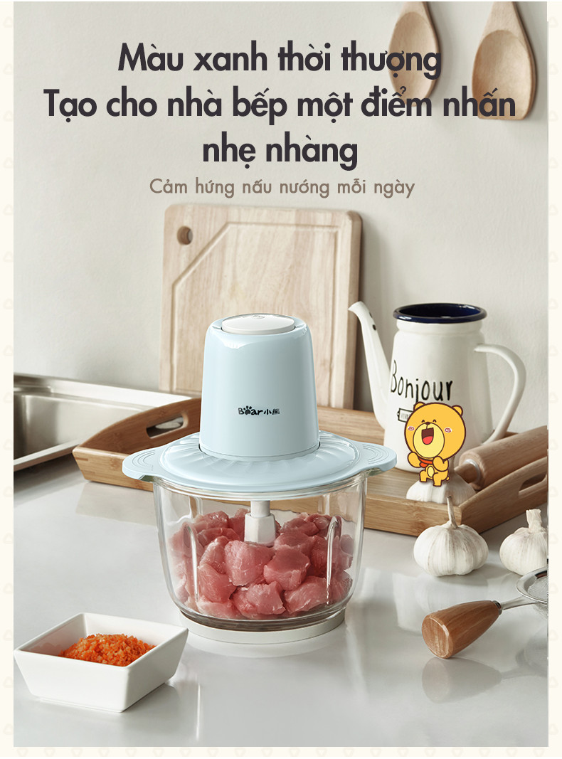Máy xay thực phẩm đa năng 2L Bear QSJ-C03B1 - Hàng chính hãng