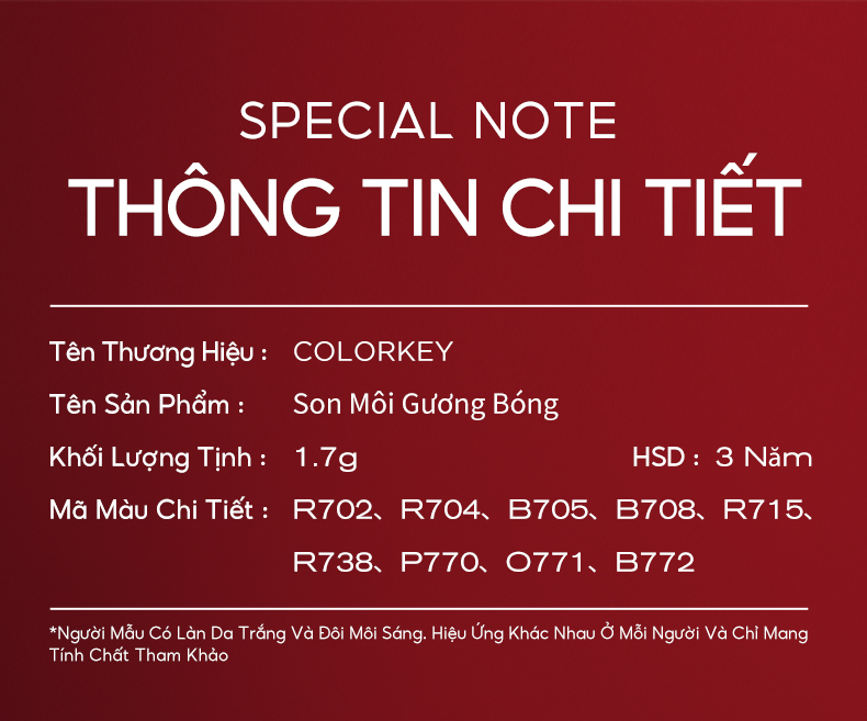 Thông tin chi tiết về Son tint bóng Colorkey