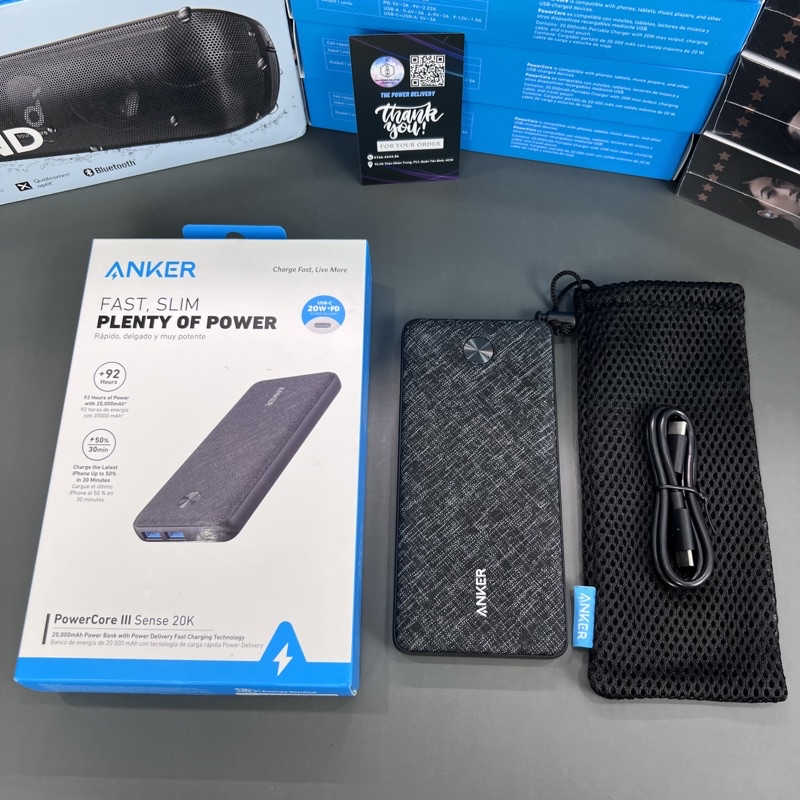 Pin sạc dự phòng Anker A1365 PowerCore III SENSE 20K 20000mAh công suất 20W PD/IQ Type C in/output 2 chiều 11 Pin sạc dự phòng Anker A1365 PowerCore III SENSE 20K 20000mAh công suất 20W PD/IQ Type C in/output 2 chiều 10