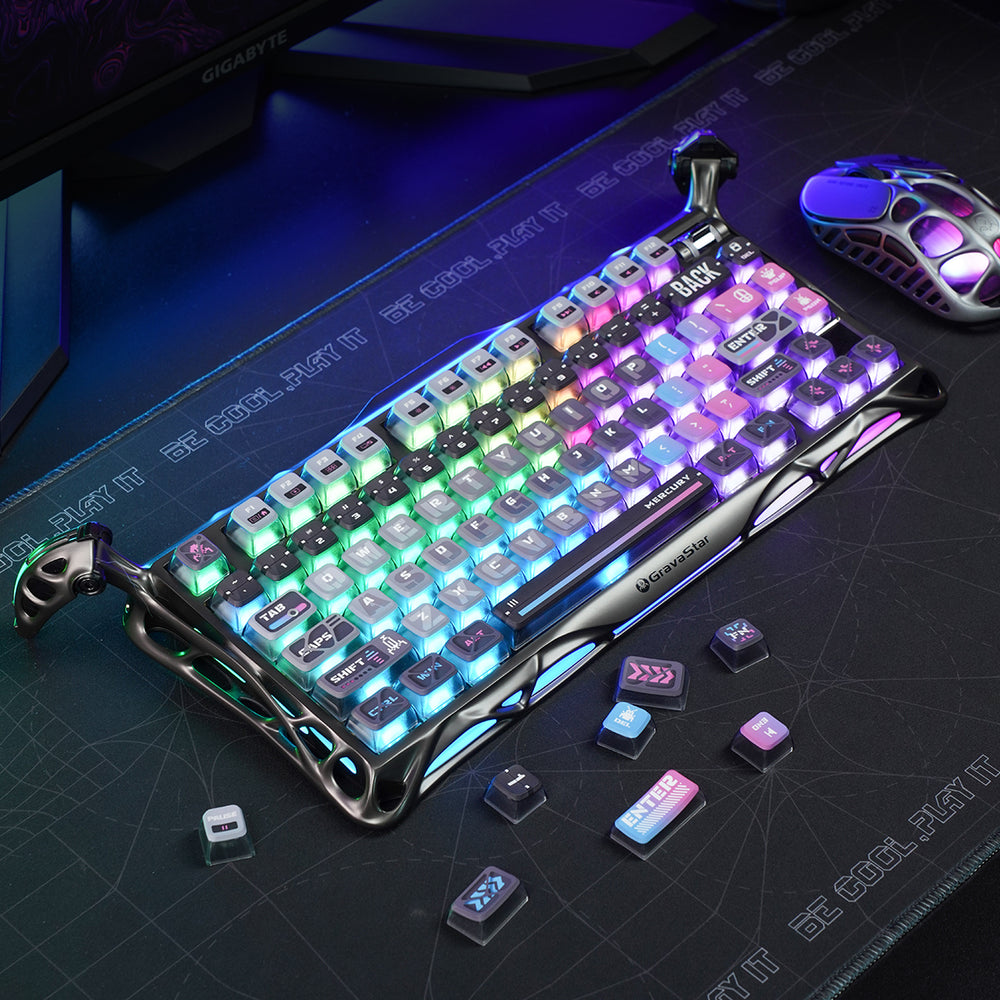 Keycap bàn phím cơ gaming Gravastar K1 Pro Cyberpunk chất liệu PPT và PC hắt led RGB đẹp mắt chuẩn ASA 11 Keycap bàn phím cơ gaming Gravastar K1 Pro Cyberpunk chất liệu PPT và PC hắt led RGB đẹp mắt chuẩn ASA 10
