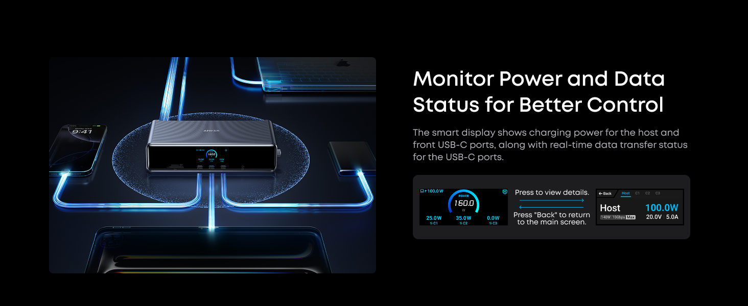 Trạm sạc Anker Prime A83B3 (DL7400) 14in1 USB-C tối đa 140W Quạt làm mát tích hợp Độ phân giải lên đến 8K 17 Trạm sạc Anker Prime A83B3 (DL7400) 14in1 USB-C tối đa 140W Quạt làm mát tích hợp Độ phân giải lên đến 8K 16