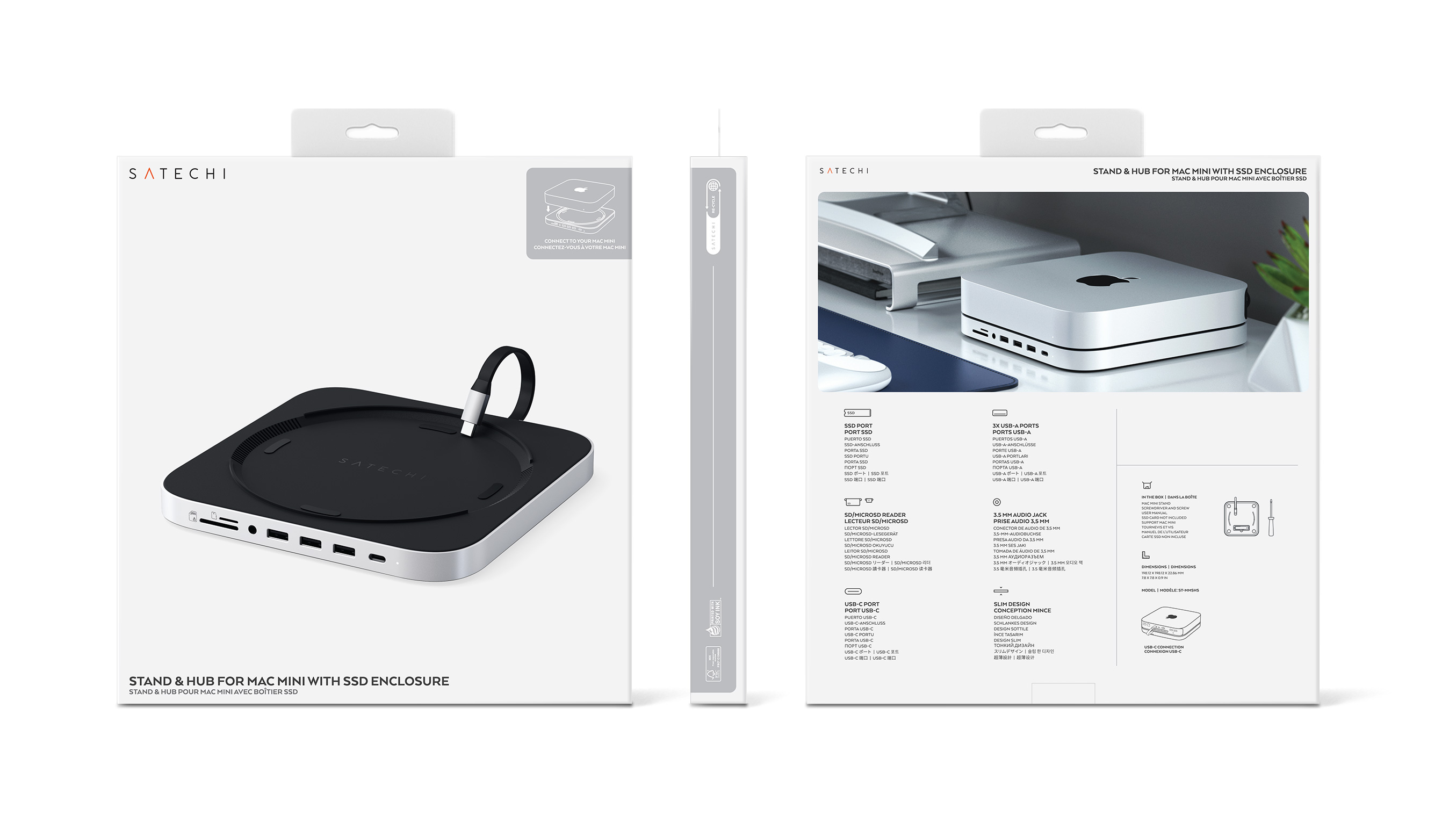 Hub mở rộng kết nối SATECHI kiêm đế cho Mac Mini / Studio tuỳ chọn khe SSD gắn thêm - Hàng 14 Hub mở rộng kết nối SATECHI kiêm đế cho Mac Mini / Studio tuỳ chọn khe SSD gắn thêm - Hàng 13