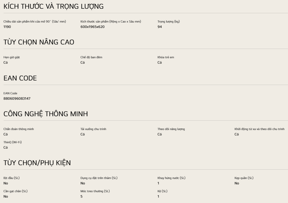 Tủ chăm sóc quần áo thông minh LG Styler SC5GMR80H - 5 móc - Màu gương kính đen 20