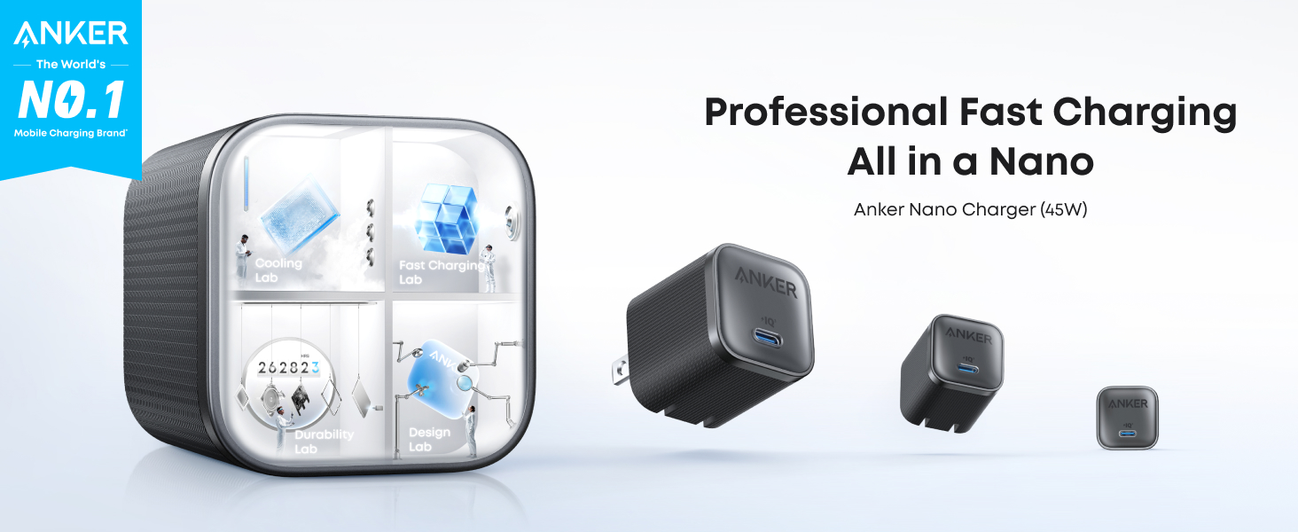 Củ Sạc Nhanh Anker A2692 45W GaN ActiveShield Ngăn Quá Nhiệt hỗ trợ PD/PPS Chân gập 10