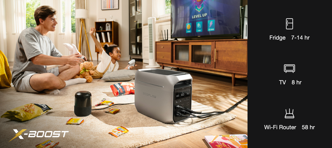 Trạm sạc nhanh Ecoflow DELTA 3 Plus 1800W AC công nghệ X-Stream mới nhất 1024Wh dung lượng 320000mAh 9