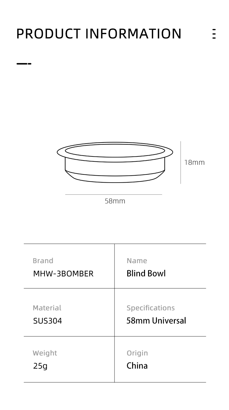 Giỏ Lọc Mù 58mm