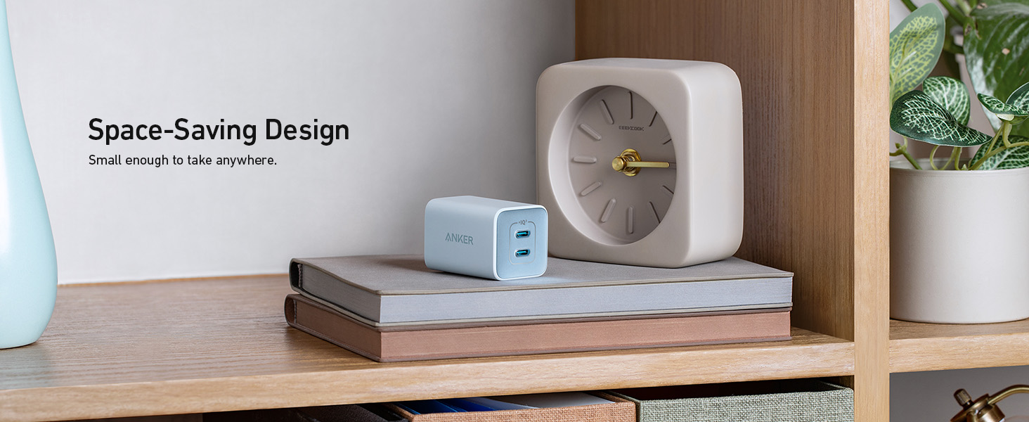 Bộ sạc nhanh Anker 47W USB C A2039 (Nano 3) GaN 2 cổng nhỏ gọn có thể gập lại 9