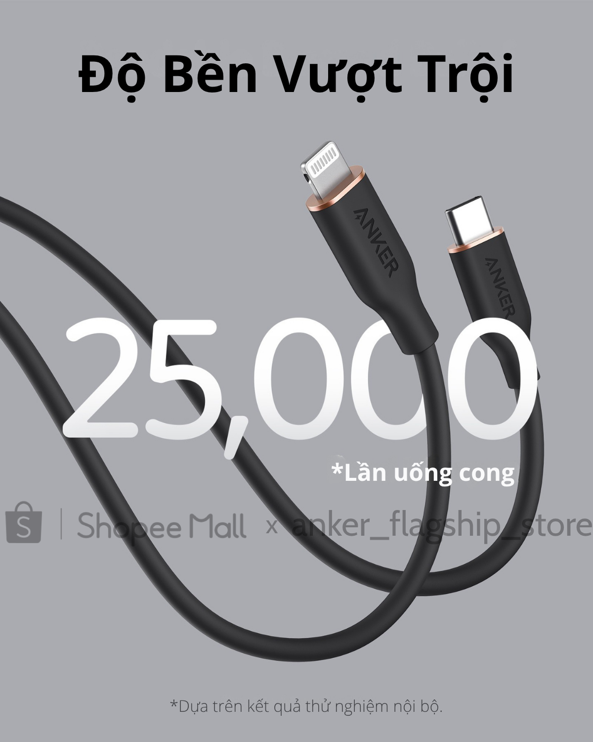 Cáp Sạc Nhanh Anker 641 PowerLine III Flow | USB-C to Lightning | PD 20W | Dài 0.9m | Siêu Mềm & Bền