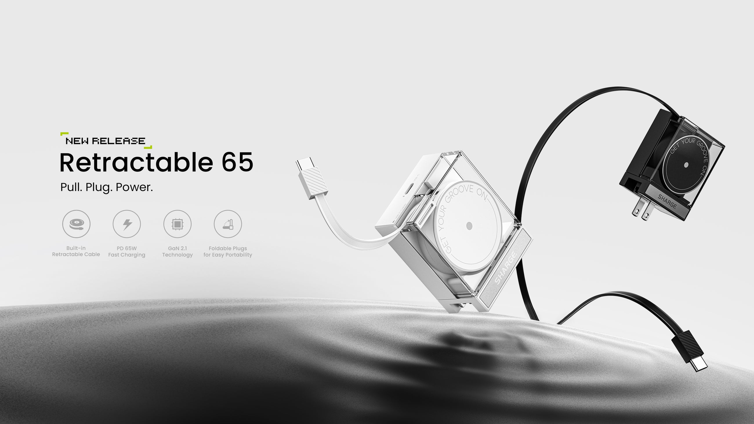 Bộ Sạc Nhanh Sharge Retractable 65W tích hợp sẵn dây Type C có thể thu gọn công nghệ GaN 11 Bộ Sạc Nhanh Sharge Retractable 65W tích hợp sẵn dây Type C có thể thu gọn công nghệ GaN 10