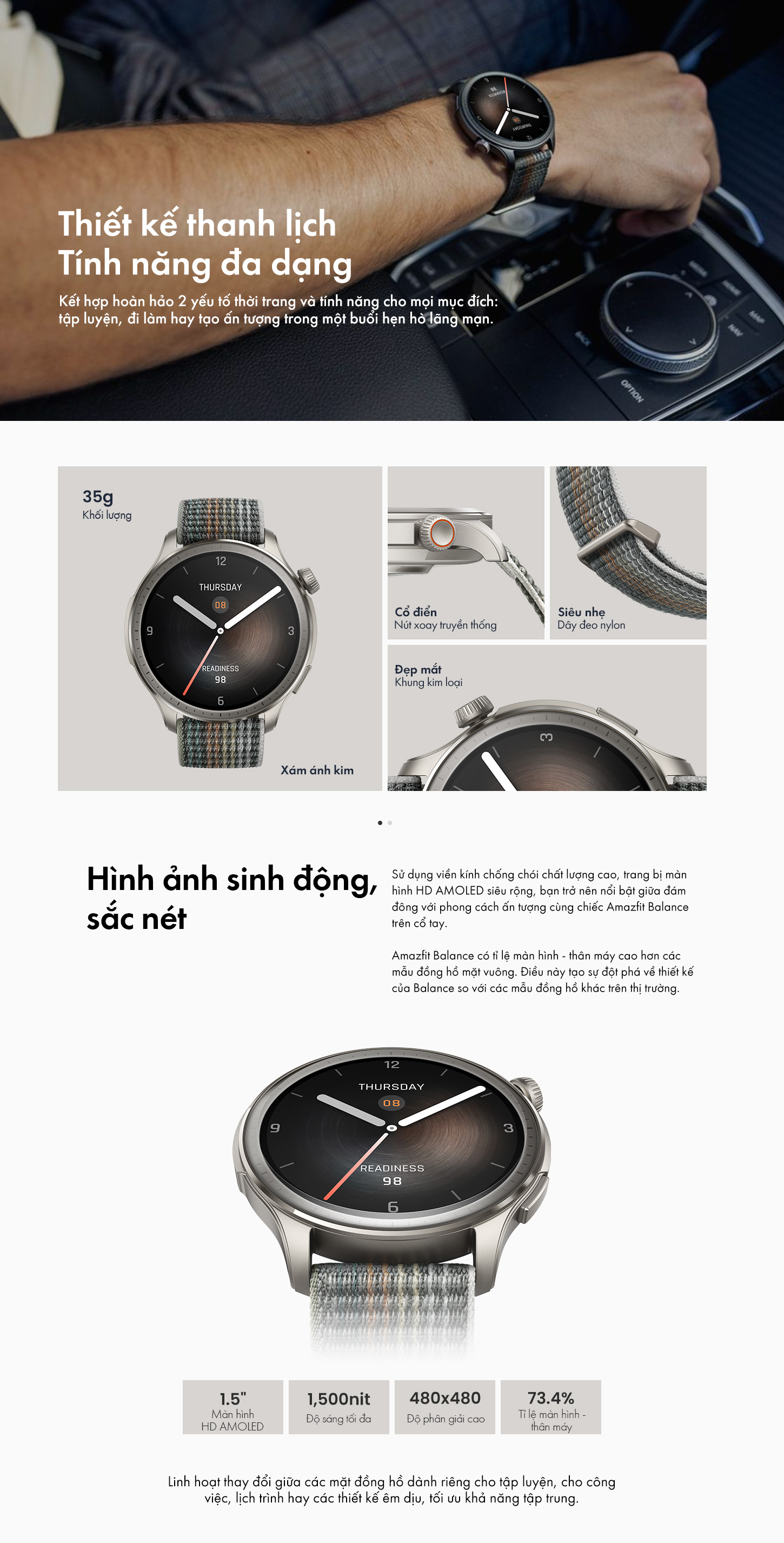 Đồng hồ thông minh Amazfit Balance - 46mm | Nghe gọi qua Bluetooth | Điều khiển nhạc - Hàng chính hãng 18 Đồng hồ thông minh Amazfit Balance - 46mm | Nghe gọi qua Bluetooth | Điều khiển nhạc - Hàng chính hãng 17
