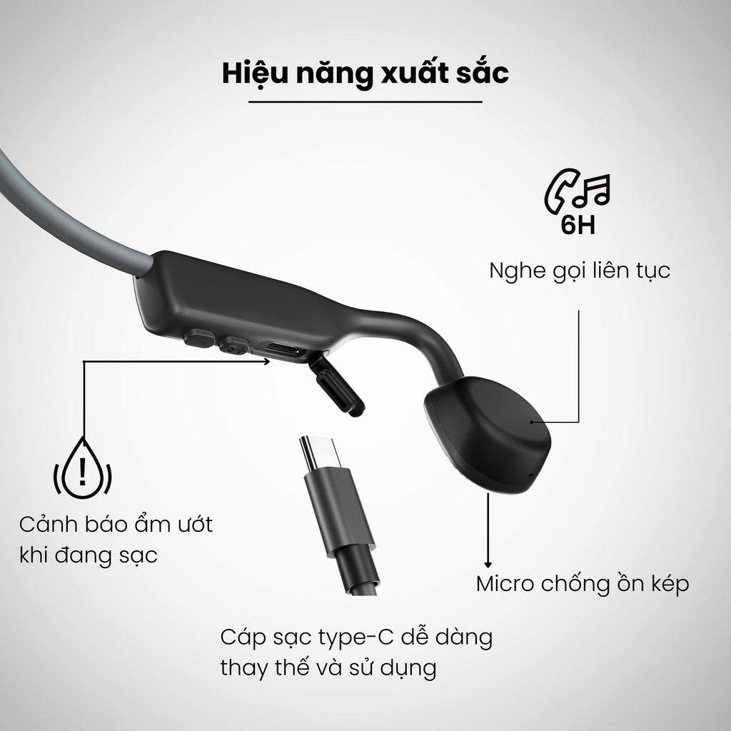 Tai nghe thể thao truyền dẫn xương Shokz Openmove S661, kết nối bluetooth 5.1, pin 6h, chống nước IP55, bảo hành 1 năm 15 Tai nghe thể thao truyền dẫn xương Shokz Openmove S661, kết nối bluetooth 5.1, pin 6h, chống nước IP55, bảo hành 1 năm 14