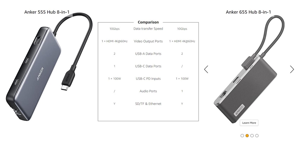 Hub chuyển đổi ANKER 555 USB-C A8383 8 in 1 hỗ trợ PD 100W xuất hình 4K/60hz truyền dữ liệu10Gbps, nhỏ gọn, tiện lợi 15 Hub chuyển đổi ANKER 555 USB-C A8383 8 in 1 hỗ trợ PD 100W xuất hình 4K/60hz truyền dữ liệu10Gbps, nhỏ gọn, tiện lợi 14