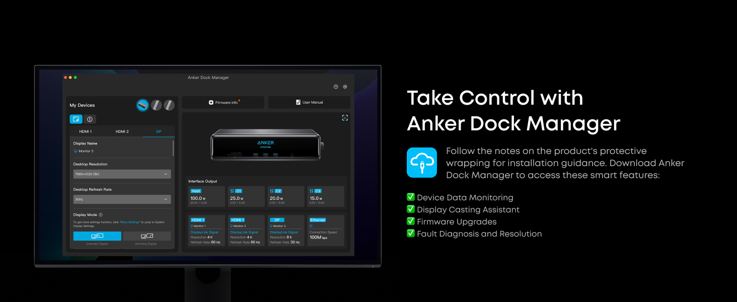 Trạm sạc Anker Prime A83B3 (DL7400) 14in1 USB-C tối đa 140W Quạt làm mát tích hợp Độ phân giải lên đến 8K 21 Trạm sạc Anker Prime A83B3 (DL7400) 14in1 USB-C tối đa 140W Quạt làm mát tích hợp Độ phân giải lên đến 8K 20