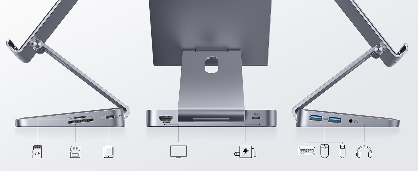 Bộ chuyển đổi Anker 551 USB-C A8387 Hub 8-in-1 Tablet Stand, 4K@60Hz, 3.5 mm AUX, microSD/SD, PD 100W, 5Gbps 19 Bộ chuyển đổi Anker 551 USB-C A8387 Hub 8-in-1 Tablet Stand, 4K@60Hz, 3.5 mm AUX, microSD/SD, PD 100W, 5Gbps 18
