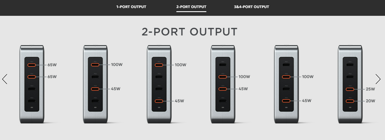 Bộ sạc nhanh Satechi 145W GaN 4 cổng Type C công nghệ PD 3.1 kèm 3 chân chuyển đổi tiện lợi - Hàng 15 Bộ sạc nhanh Satechi 145W GaN 4 cổng Type C công nghệ PD 3.1 kèm 3 chân chuyển đổi tiện lợi - Hàng 14