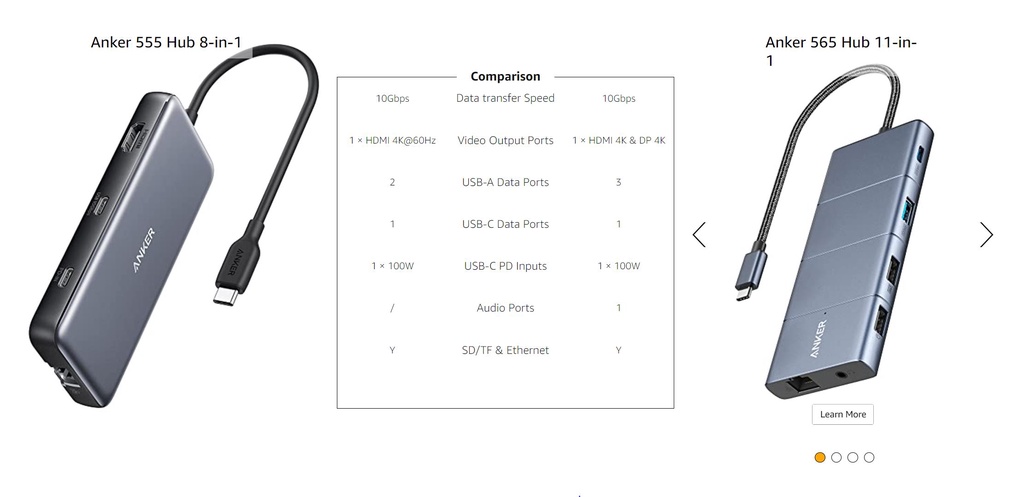 Hub chuyển đổi ANKER 555 USB-C A8383 8 in 1 hỗ trợ PD 100W xuất hình 4K/60hz truyền dữ liệu10Gbps, nhỏ gọn, tiện lợi 17 Hub chuyển đổi ANKER 555 USB-C A8383 8 in 1 hỗ trợ PD 100W xuất hình 4K/60hz truyền dữ liệu10Gbps, nhỏ gọn, tiện lợi 16