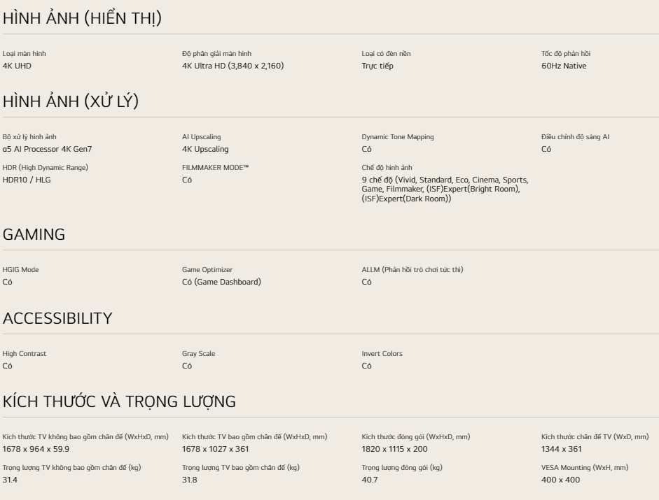 Smart UHD Tivi LG 75 Inch 75UT8050PSB - Model 2024 11 Smart UHD Tivi LG 75 Inch 75UT8050PSB - Model 2024 19