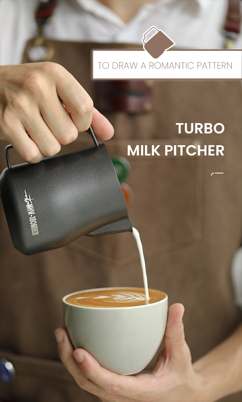 Ca đánh sữa 450ml Turbo MHW-3BOMBER | Tạo foam mịn 9