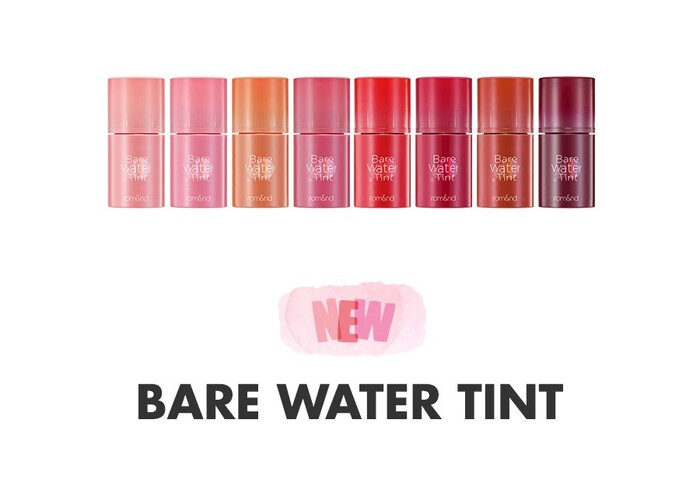 Bảng màu son Romand Bare Water Tint